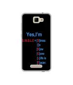 Casotec Single Means Design Printed Silicon Soft TPU Back Case Cover for Panasonic Eluga I3