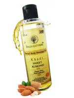 Khadi Natural Gold Sweet Almond Oil 210ml | Nourishing and Moisturizing Hair and Skin Care