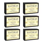 Hasthkar Handmades Glycerine Natural Charcoal Soap 125Gm Pack of 6