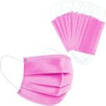 Rockjon Pink E Disposable Face Mask - Free Size (Pack Of 10)