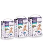 Kiddle Care Advanced Soft Baby Pants Diaper, Medium (M) Size, 34 Count, Leak Proof, Up To12 Hours Protection, Wetness Indicator, Pack Of 3, 7-12 Kg
