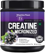 Nutrition Planet Micronized Creatine Monohydrate for Pre/Post Workout Recovery (Black Currant - 348g, 60 Servings)