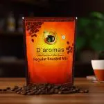 D'aromas Regular Roasted Beans Coffee Beans 1 kg - Bold Flavour & Rich Aroma