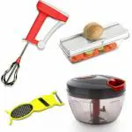 ODD M EVEN Quick Handy Chopper, Whisk, Slicer and Peeler Kitchen Tool Set