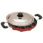 IM ENTERPRISE Red Aluminium Appam Pan 0.5L (Pack of 1)