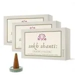 VEDANUM Natural Sukh Shanti Organic Negativity Removal Dhoop Cones 60 g (Pack of 3)