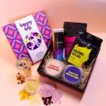 Healthy Treat Rang Barse Holi Gift Box I Holi Gift Hamper I Snacks, Thandai, Herbal Gulal I Corporate Gifts I Personal Gift Box I Premium Gift Hamper | Roasted Dry fruit Snacks and Skin Friendly Holi colour