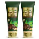 Earthgenix Coffee & Green Tea Face Wash with Pro-Vitamin B5 (100ml) (Pack of 2), For Deep Hydration & Youthful Appearance