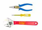 GLOBUS Durable Adjustable Wrench, Spanner and Long Nose Plier 3 Piece