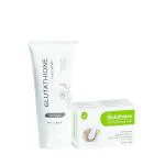 Dextron Glutathione Face Wash & Glutathione Coconut Soap with Kojic Acid, Vitamin C, and E