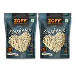 Zoff Premium Whole Cashews: Crunchy Cashew Nuts | Pack of 2*250g Each | Nutritious & Delicious whole Cashews | Premium Zip Lock Pouch | Net weight - 500g
