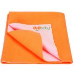 OYO Baby Extra Absorbent Waterproof Baby Dry Sheet, Reusable Baby Bed Protector Baby Drydheet, Small, Peach (50 cm x 70 cm)