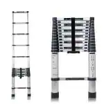 Corvids 3.8m (12.5 ft) Portable & Compact Aluminium Telescopic Ladder, EN131 certified, 13-steps foldable multipurpose step ladder for home & outdoor use