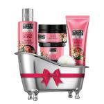 BRYAN & CANDY NEW YORK Delicate Rose Bath Tub Gift Set Combo For Complete Home Spa Experience - Shower Gel, Body Butter, Sugar Scrub And Face Wash For Women