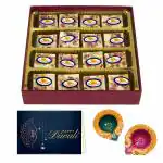 Delight Foods Mango Crunch - Milk Dry Fruits Chocolate 400g + Greeting Card | Gift Box | White Chocolate | Festival (Diwali)