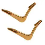 Rawk Zinc V-Shape Gold Knob for Cabinets,Drawers and Cupboards | Fancy knobs for drawers,cabinets and Wardrobe | Cabinets handles for Kitchen Cabinets with Screws (Gold Glossy Finish, Pack of 2)