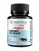 Natxtra Vision Support Supplement | Improves Sight | Helps Prevent Cataract | Supports Clear & Better Vision | Made with Flax Seed Oil, Vitamin A & E and Lutein Extract | Pack of 60 Capsules