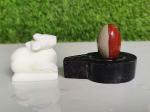 SHIVAM VASTU KALA SHIVLING ART Original Ardhanarishwar Narmadeshwar Narmada Stone Shivling Shiva Lingam Balaingam Shivlingam for Home Small Shiva LIng for Daily Worship with Narmada Stone Jaladhari & White Marble Nanndi