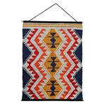 VARUNAVI Handloom Wall Hanging Cotton Woven Tapestry 28 X 22 Inches Large (70 X 55 cms,Multicolor)