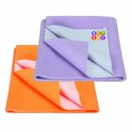 BeyBee Water Resistant Bed Protector Baby Dry Sheet with Ultra absorbance (Peach/Violet)