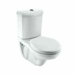 JAQUAR CONTINENTAL SERIES Range One Piece Rim Floor Mounted Western Comodes (White) | 380x630x770mm, Exposed Flush Tank, Western Toilet/Water Closet For Bathroom | CNS-WHT-353SPPZ