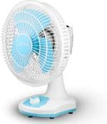 GESTOR Oscar Ultra High Speed with Auto Swing/Oscillation 300 mm Anti Dust 3 Blade Table Fan  (White Green, Pack of 1)