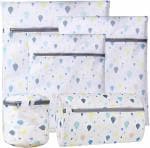 LISHONN Mesh Laundry Bags, Washing Machine Wash Bags, Reusable and Durable Mesh Wash Bags for Delicates Blouse, Hosiery, Underwear, Bra, Lingerie Baby Clothes (5 Different Sizes, Rain Drop Print)
