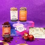 Healthy Treat Compliments New Year and Christmas Gift Box Hamper | Pack of 3 Healthy Snacks, Dry Fruits Gift Pack | Christmas Gifts for Family and Friends | New Year Gift Box | All Occasion Gift Box Hamper | Wholesome Corporate Gift Box Hamper
