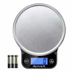 ActiveX Quanty Digital Kitchen Scale with 1g/0.04oz Precision with Large Backlit Display, Black