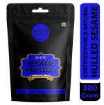 Urban Organics Fresh & Natural Hulled White Sesame Seeds | White Til | Safed Till | Whole - 300g