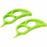 MAPPERZ Plastic Orange Peeler Mouse Shaped/ Lemon Citrus Fruit Skin Remover - Multicolor (Pack of 2)