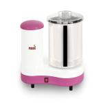 Maxel Tiny Table Top Wet Grinder, 1 Litre,1 Piece (Pink & White), Coconut Scrapper and Atta Kneader