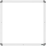 SHELFKING Non Magnetic 1 X 1 Feet Non-Magnetic Double Sided White Board Small Slate and Chalk Board Small Slate, Both Side Writing Boards, one Side Whiteboard Marker and Reverse Side Chalk Surface - Pack of 01 Whiteboards (White, Green)
