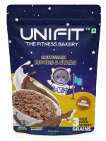 UNIFIT Multigrain Choco Moons & Stars Kids Breakfast Cereals With No Maida, Rich in Protein -375g