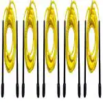 MSI Skipping Rope for Men and Women Jumping Rope With Adjustable Height Speed Skipping Rope for Exercise, Gym, Sports Fitness Adjustable Jump Rope-Drumstick - Yellow (Pack of 5)