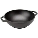 Lodge L9MW Black Mini Wok Compatible with Gas Stovetop Black