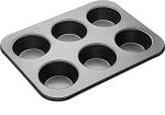 Rinkle Trendz Teflon Non Stick Aluminium Muffin Tray / Cup Cake Tray - 6 Cups
