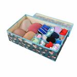 Yellow Weaves Undergarments Organizer/Foldable Storage Box, Color - Midnight Green