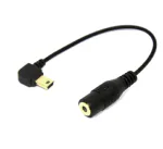 Tech Gear Mini USB to 3.5mm Mic Adapter Cable for GoPro HERO4 /3+ /3, Length: 16.5cm