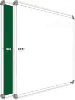 SRIRATNA 2 X 3 feet Glossy White Board, One Side White Board Marker and Reverse Side Green Chalk Board Surface Whiteboards, Combo Name - 02 Green, White board (90 cm x 60 cm)