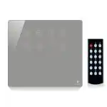 Artistic Device of letters C and L Remote Touch Switch Board for 8 Lights and 2 Fan for Single Colors of 12 Module Size (Plain-Grey)
