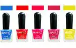 OUR Beauty Multicolor  High Quality Quick Dry Long Lasting Hd Colors Nail Polish Yt47, 40 ml (Set Of 5)