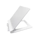 HARDSTONE Toilet Seat Cover & Rectangle Toilet Seat Cover (44 cm x 34 cm)& Soft Close Seat Cover & Square Shape Toilet Seat Cover & Glossy Finish White Colour & With Installation Kit