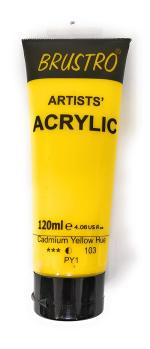 Brustro Artists Acrylic 120ml Cad Yellow Hue