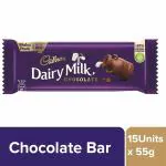 Cadbury Dairy Milk Chocolate Bar, 55g Maha Pack (Pack of 15)
