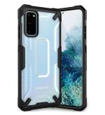 Golden Sands [Dd Pro] Transparent Shock Proof Drop Tested Rugged Back Case Cover with Military Grade Defense for Samsung Galaxy S20, Ice