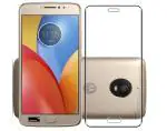 Shagya Black Tempered Glass Screen Protector With Wipes Kit For Motorola Moto E4 Plus