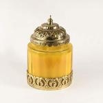 GURU JEE Dome Candle with Metal Lid with Metal Base | Smokeless Premium Soy Wax, Cotton Wick and Premium Glass Jar | Aromatherapy, Home Decor, Luxury Gift | Burn Time Upto 45 Hours