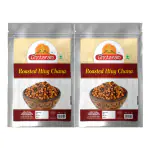 Ghotaram Organic Roasted Chana- Salted | High Protein and Fibre Diet Snacks | Chatpata Masala Roasted Bhuna Hing Jeera Flavoured Namkeen Chana Oil-free ready to eat Hing Chana-350g*2Pack