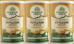 Organic India Whole Husk Psyllium Organic Isabgol Ayurvedic Medicine (3 Packs, 100gm Powder in Each Pack)